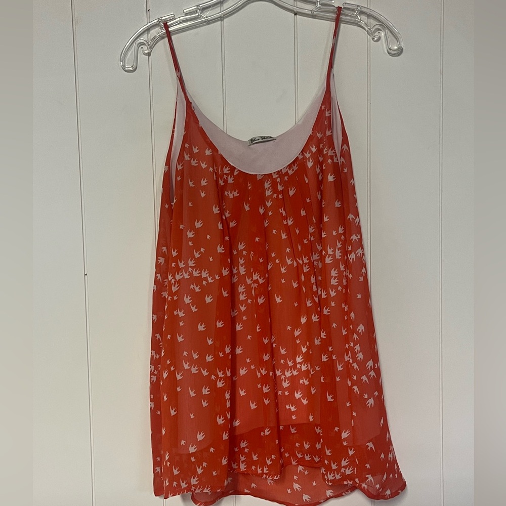 Women's Orange Bird Tank Top